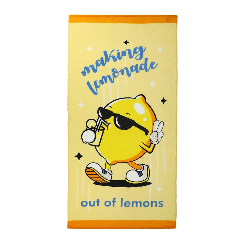'Making Lemonade Out Of Lemons' Beach Towel 30in x 60in
