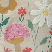 Embroidered Pillow - Floral 16in x 16