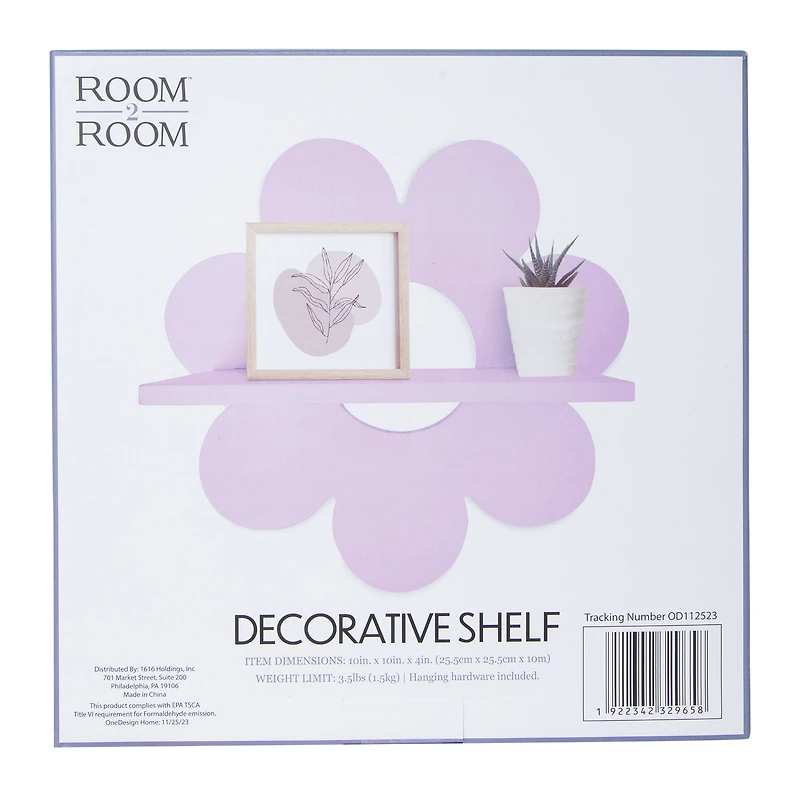 Daisy Flower Decorative Shelf 10in x