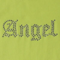 Rhinestone Angel Cropped Tee