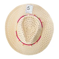Straw Cowboy Hat With Beads