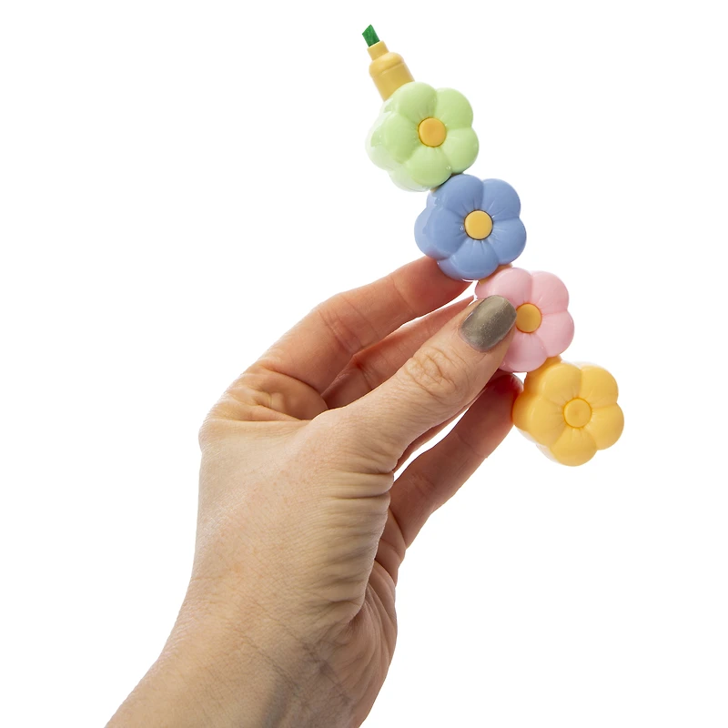 Stackable Flower Highlighters 4-Count