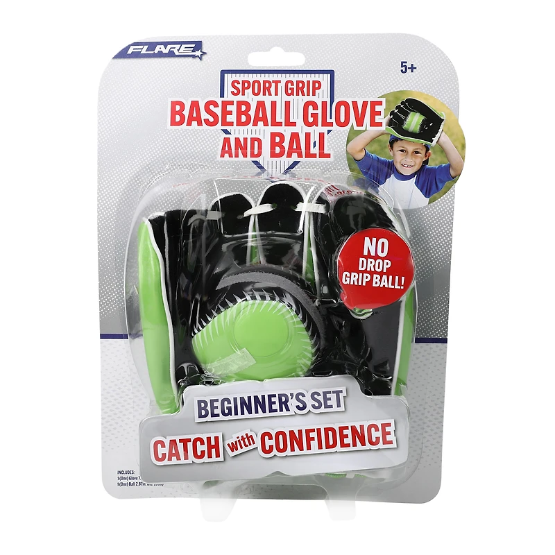 Sport Grip Velcro® Baseball Glove & Ball Beginner's Set