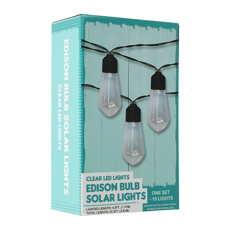 Edison Bulb Solar String Lights 12.5ft
