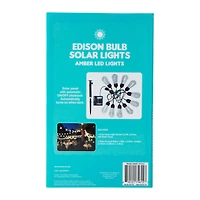 Amber LED Edison Bulb Solar String Lights 12.5ft