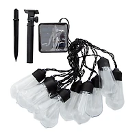 Amber LED Edison Bulb Solar String Lights 12.5ft