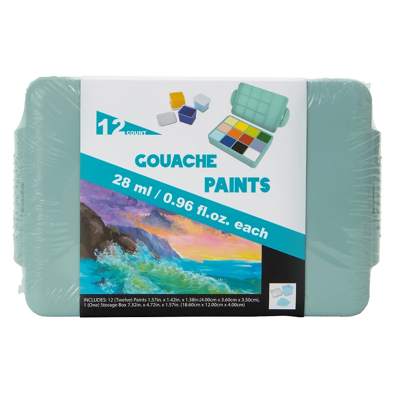 travel gouache paint set 12-count