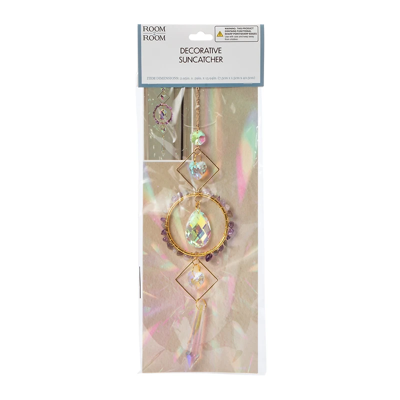 Decorative Crystal Suncatcher 15.94in x 2.95in