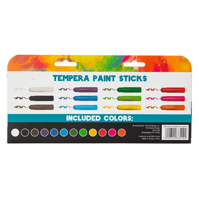 Tempera Paint Sticks 12-Count