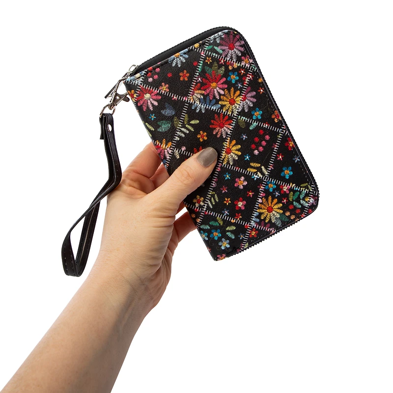 Printed Zipper Wallet 6in