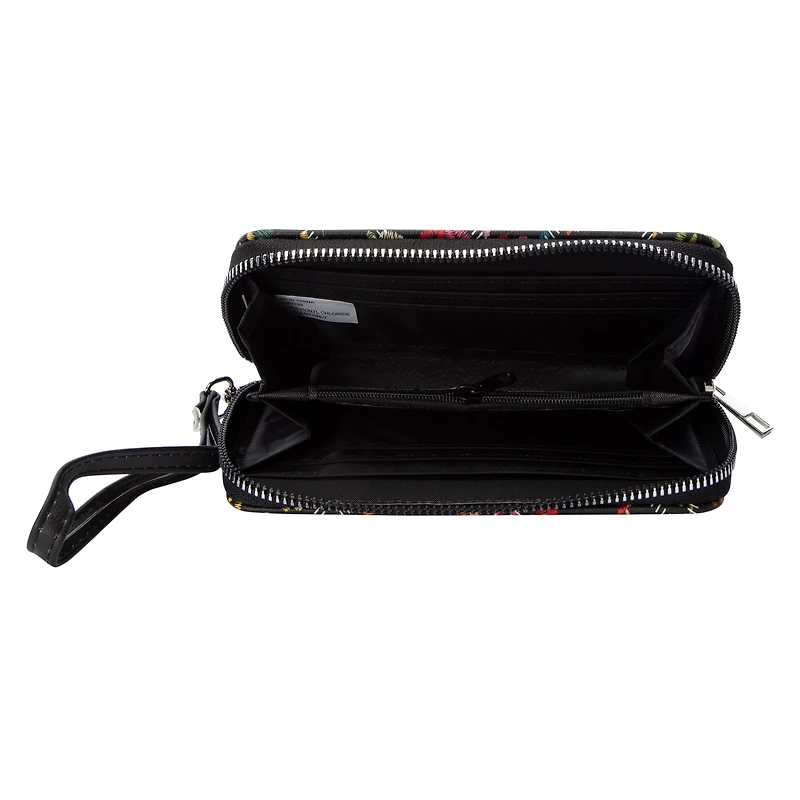 Printed Zipper Wallet 6in