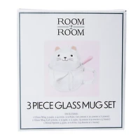 Animal Glass Mug Set 3-Piece