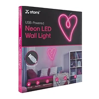 Neon LED Heart Wall Light