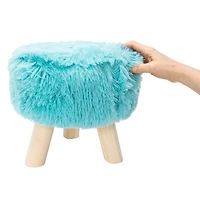 Furry Stool 10.43in x 10.24in Five Below