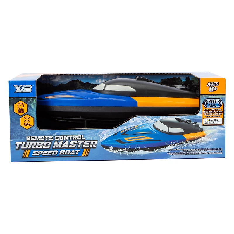 Remote Control Turbo Master Speed Boat 10.4in x 2.8in