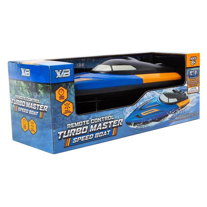 Remote Control Turbo Master Speed Boat 10.4in x 2.8in