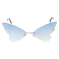 Ladies Rimless Metal Butterfly Sunglasses