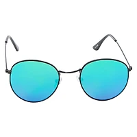 Mens Mirrored Round Sunglasses
