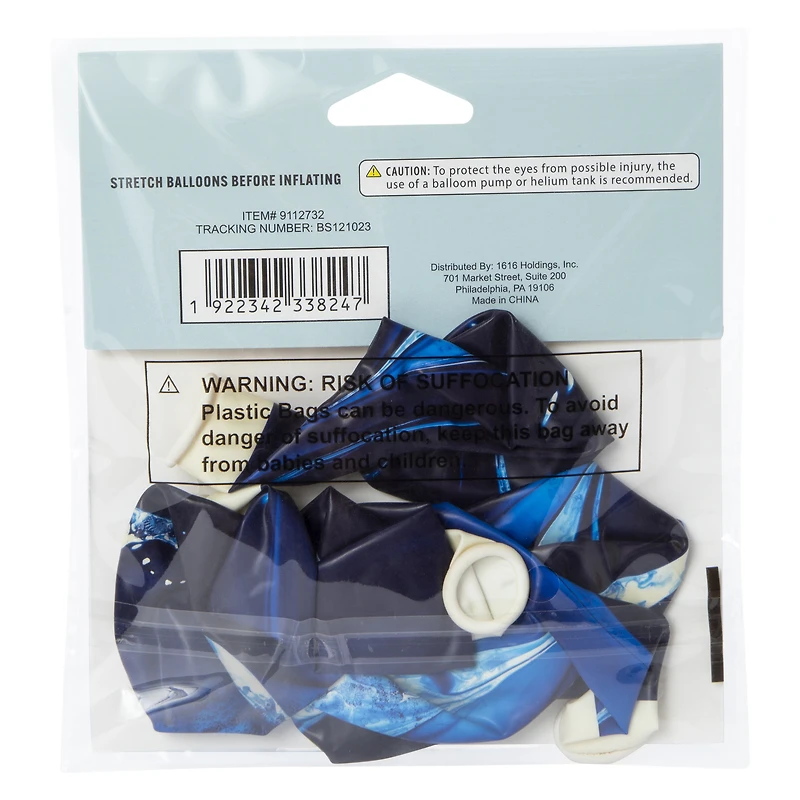 Marble Print Balloons 5-Count