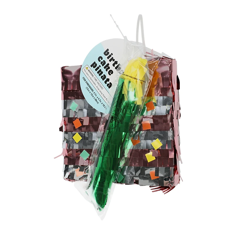 Mini Birthday Cake Pinata 4.7in x 10.2in