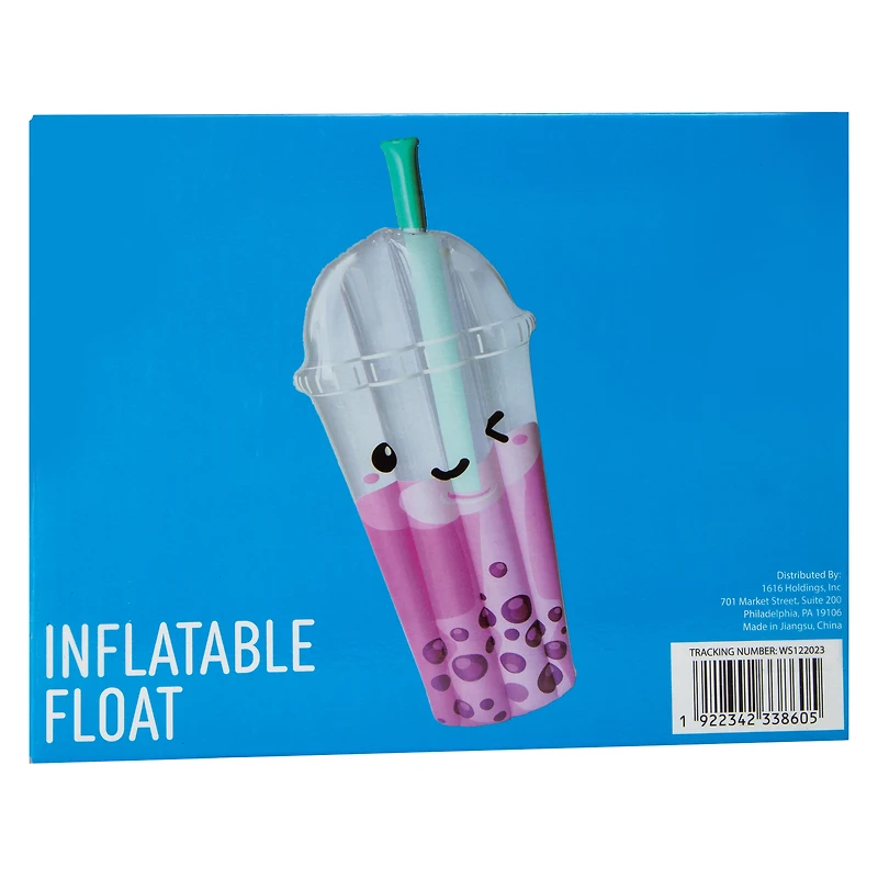 Inflatable Bubble Tea Pool Float 61.42in x 22.05in