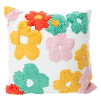 Flower Throw Pillow 16in