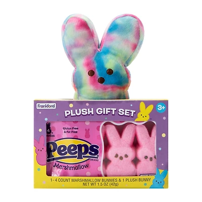 Peeps® Tie Dye Plush & Marshmallow Candy Gift Set