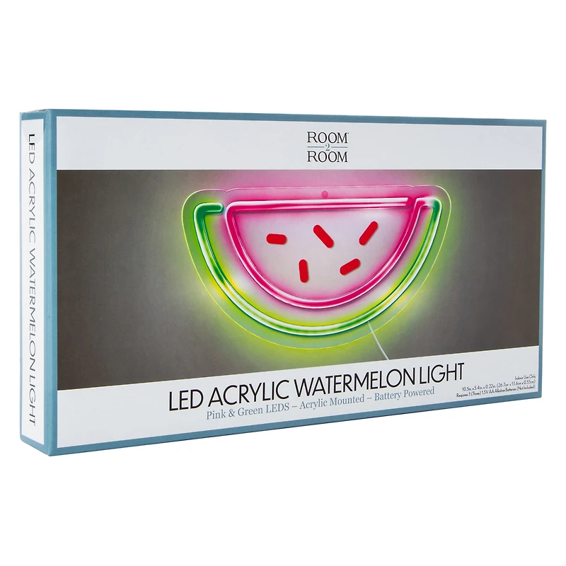 LED Acrylic Watermelon Light 10.5in x 5.4in