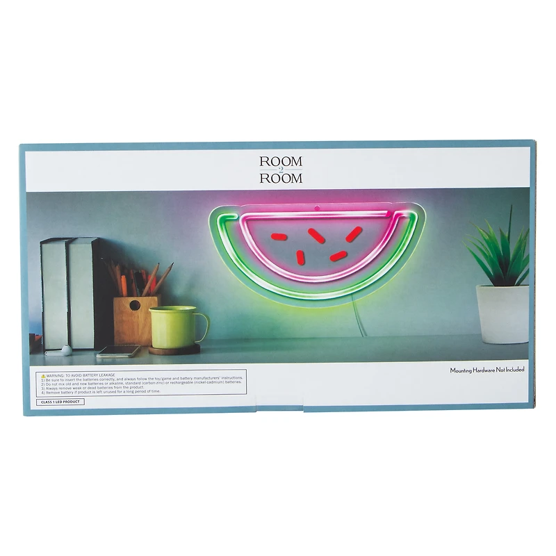LED Acrylic Watermelon Light 10.5in x 5.4in