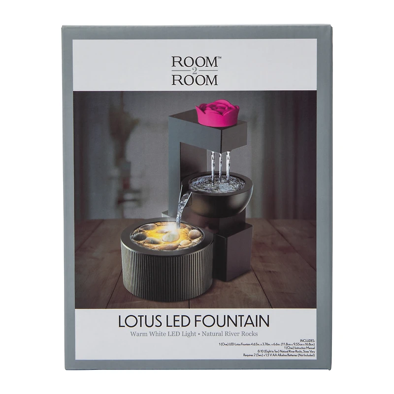 Lotus LED Water Fountain 4.65in x 6.6in
