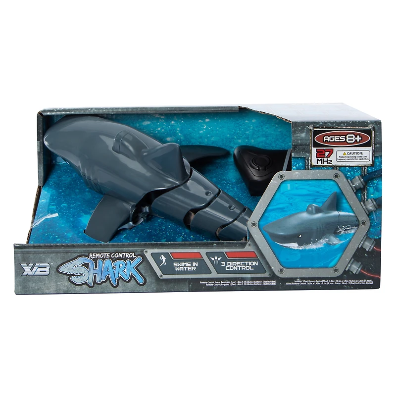 Remote Control Shark Toy 13.5in x 7.3in