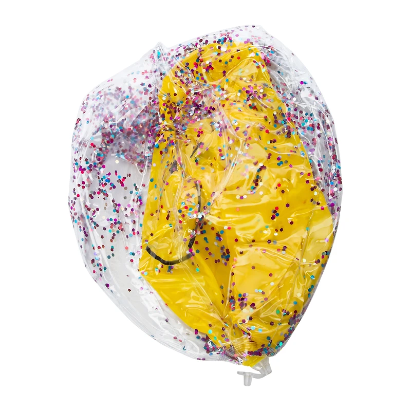 Happy Face Glitter Beach Ball 15in