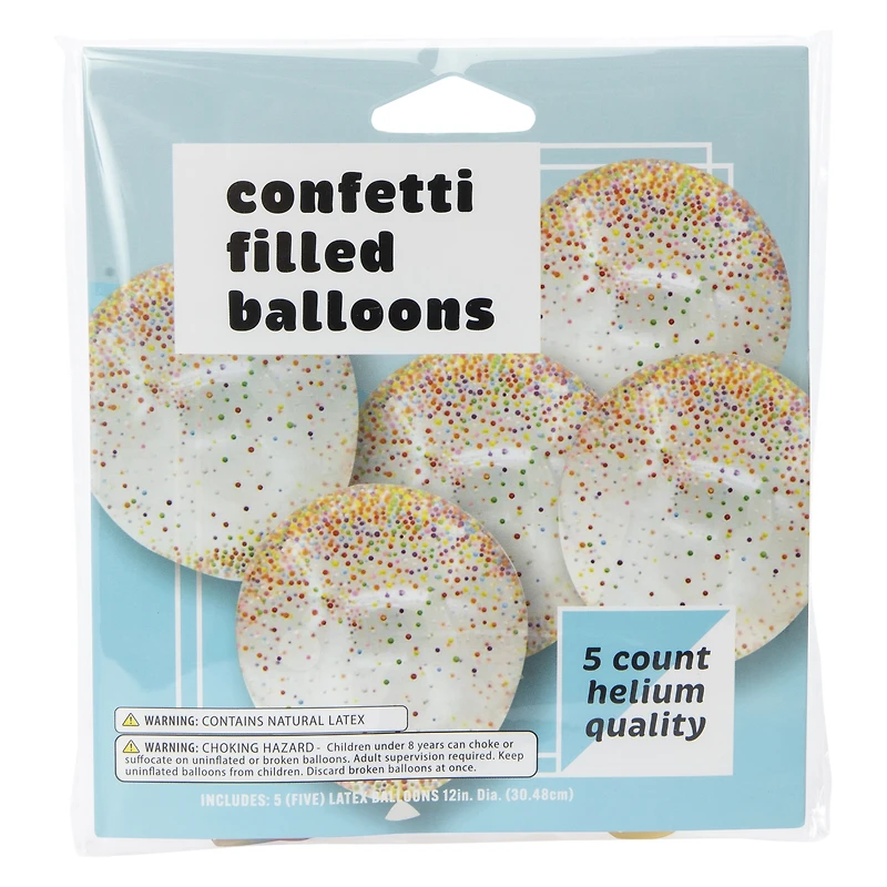Confetti Filled Balloons 5-Count