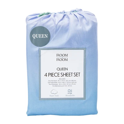 Queen Size 4-Piece Sheet Set - Ombre