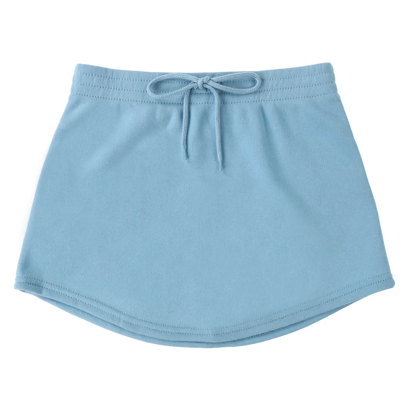 Fleece Drawstring Mini Skirt