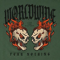 'Worldwide' Flaming Skulls Graphic Tee