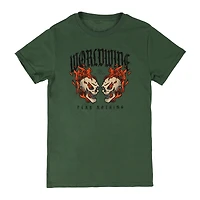 'Worldwide' Flaming Skulls Graphic Tee
