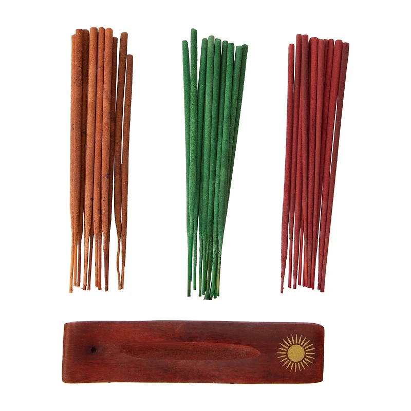 Sedona Sun Blended Incense With Wooden Burner