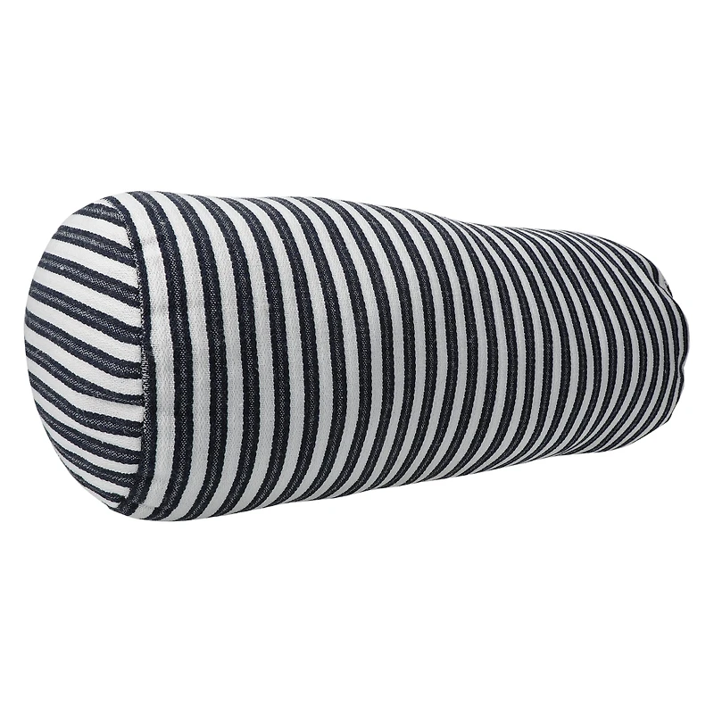 Striped Outdoor Bolster Pillow 18in x 7in