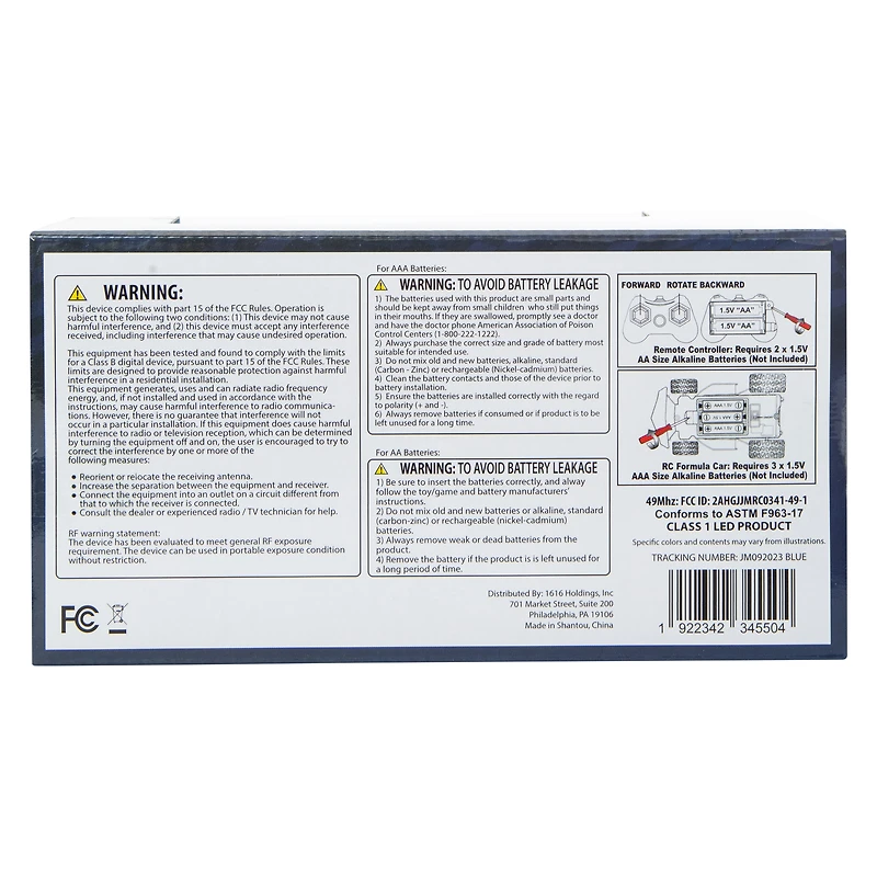 XVB™ Remote Control Race Car With LED Lights