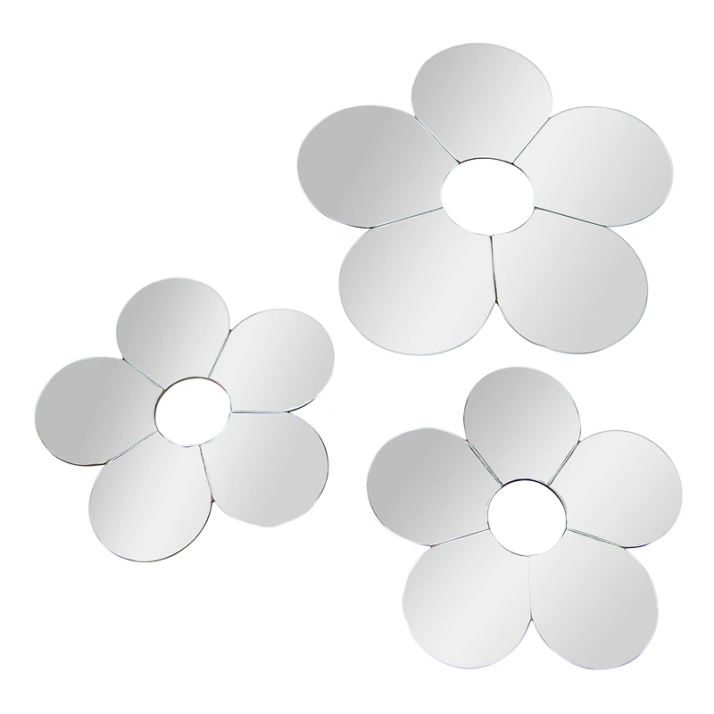 Daisy Shaped Mirror 3-Pack