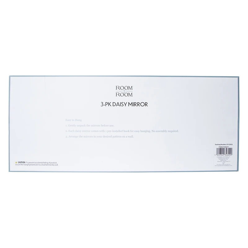 Daisy Shaped Mirror 3-Pack