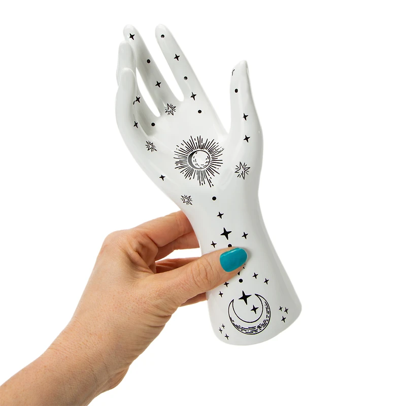 Ceramic Hand Jewelry Holder 3.42in x 9in