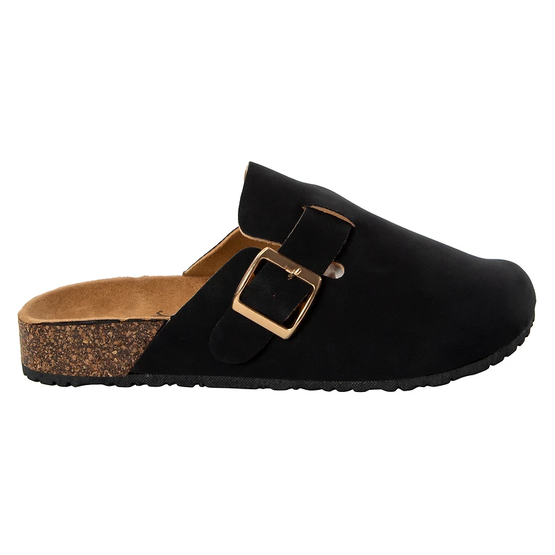 Ladies Buckle Clog Slides