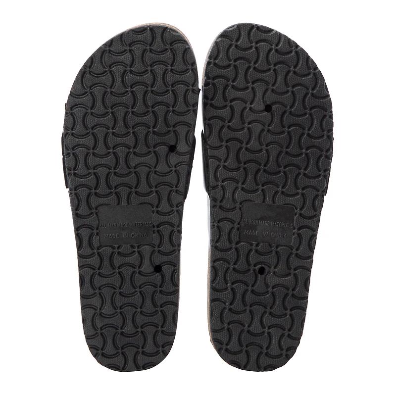 Ladies Jute Buckle Slide Sandals