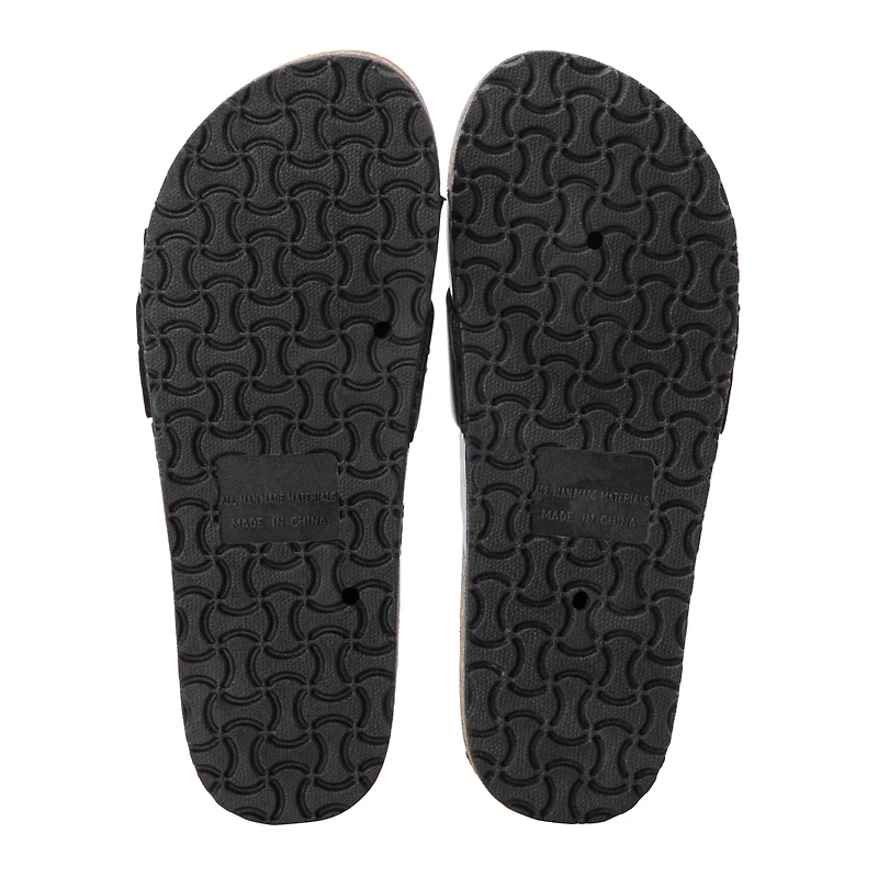 Ladies Jute Buckle Slide Sandals