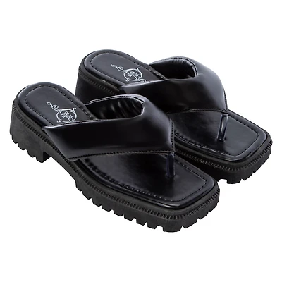 Ladies Retro Padded Thong Sandals