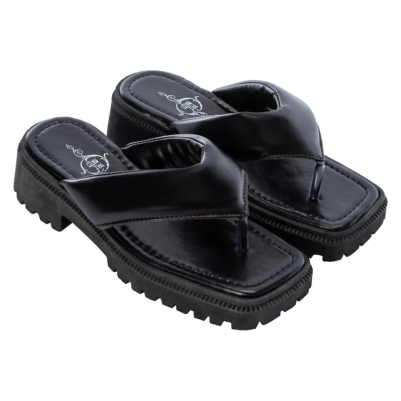 Ladies Retro Padded Thong Sandals