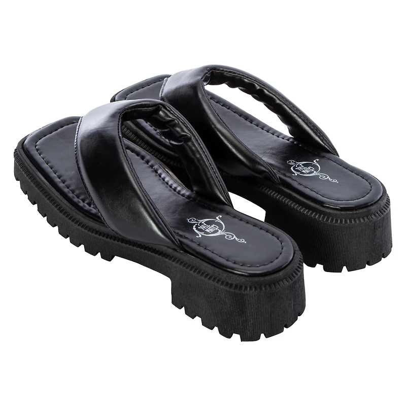 Ladies Retro Padded Thong Sandals