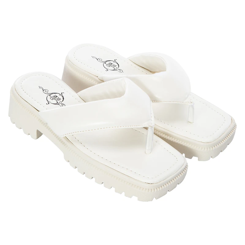 Ladies Retro Padded Thong Sandals